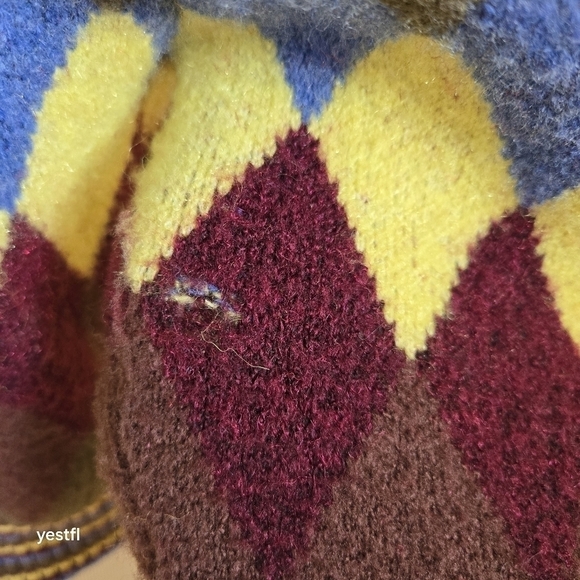 Zara argyle pullover sweater S - Picture 8 of 8